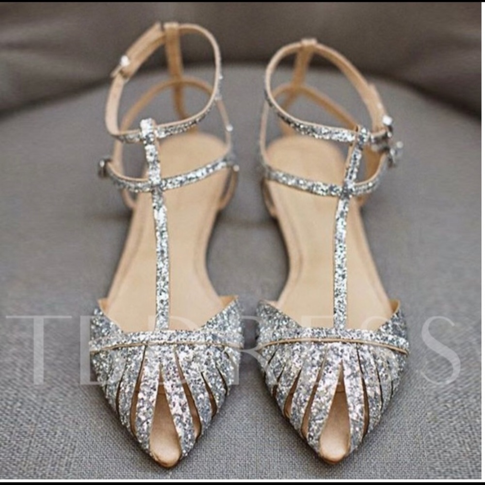 Silver dress shoes